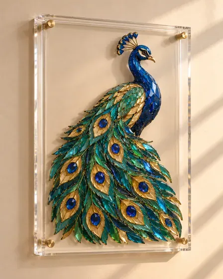 Peacock: A cascade of sapphire and teal.